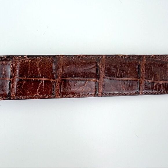 Vintage Vicenza Calfskin Alligator Print Sterling Silver Women’s Waist Belt main image 16